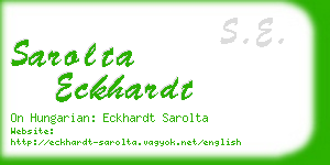 sarolta eckhardt business card